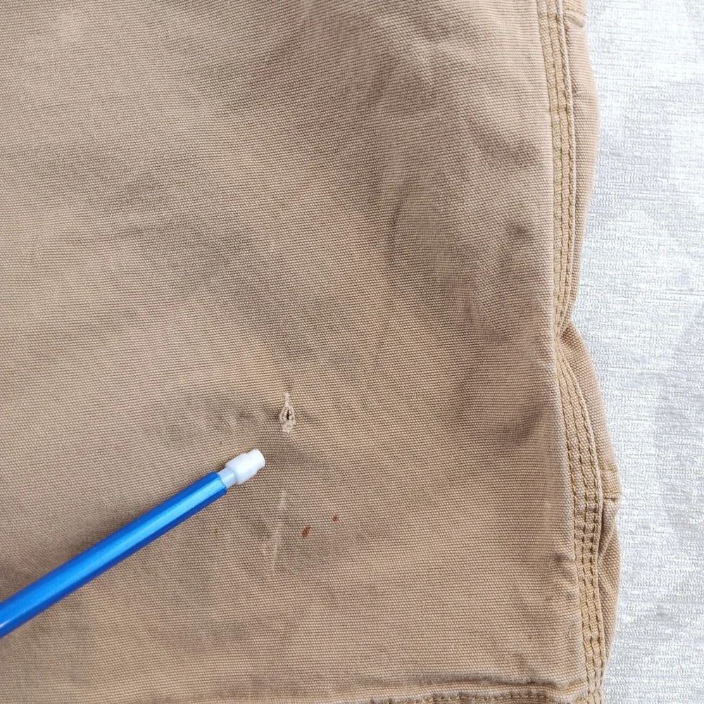 Carhartt Relaxed Fit Mens Tan‎ Canvas Utility Work Shorts 42x11 Rugged Flex